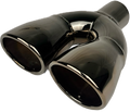 Dual Oval Slant | Black Chrome Exhaust Tip