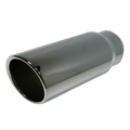 Bolt-on Rolled Angle Cut | Black Chrome Exhaust Tip